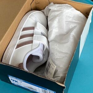 Adidas Toddler Girls' Grand Court Sneakers - White/pink